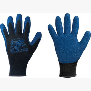 12 Paar Blue Latex stronghand® Winterhandschuhe