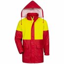 NORWAY PU Regen-Jacke mit Kapuze - rot/gelb/schwarz