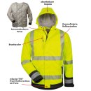 Warnschutz-Winter Softshell Jacke mit Kapuze - elyseeï¾®