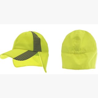 Warnschutz-Cap mit Ohrenklappen neon-gelb
