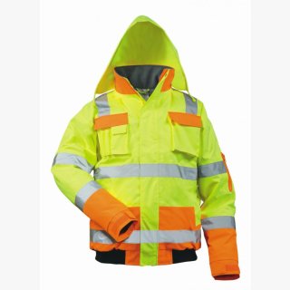 Warnschutz Jacke Matz  fluoreszierend gelb/fluoreszierend orange