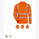 UV- und Warnschutz Langarm Polo-Shirt orange EN ISO...