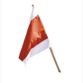 Warnfahne Warnflagge 50 x 50 cm weiß/orange/weiß
