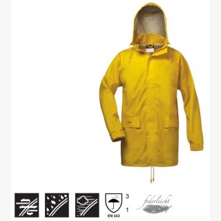 NORWAY PU Regen-Jacke mit Kapuze -gelb -