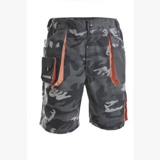 Berufs-Shorts /  Arbeits-Shorts, Farbe camouflage/schwarz/orange