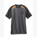 Arbeits-T-Shirt atmungsaktiv, dunkelgrau/schwarz/orange XL