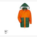 NORWAY PU Regen-Jacke mit Kapuze grün/Warnschutzorange